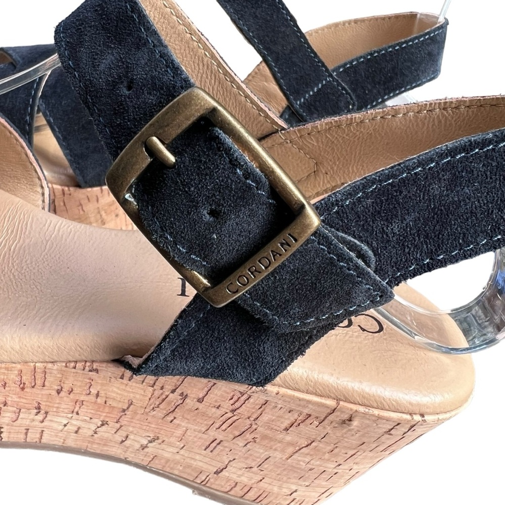 Cordani Candy Platform Cork Wedge Open-Toe Sandal Navy Blue EU Size 37 - Picture 6 of 16